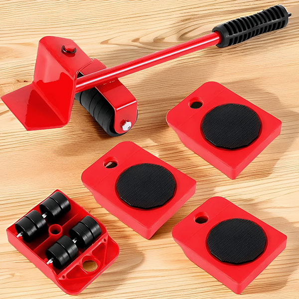 Furniture Slider Set™ – Vaivaton huonekalujen siirtosetti, sisältää 4 liukupalaa ja nostovivun