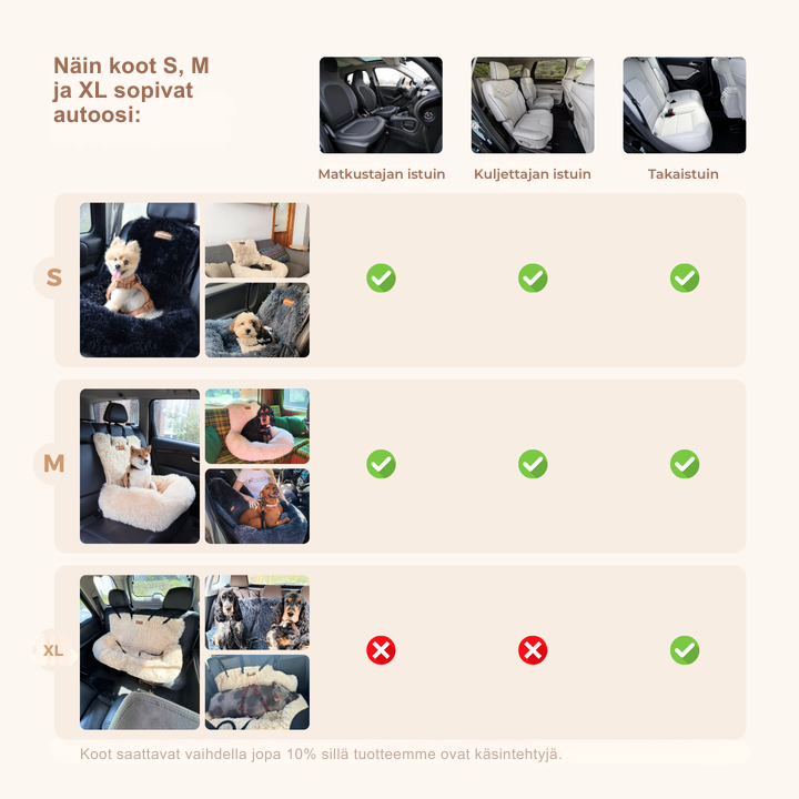 PlushPaws matkasänky - stressittömät automatkat koirallesi