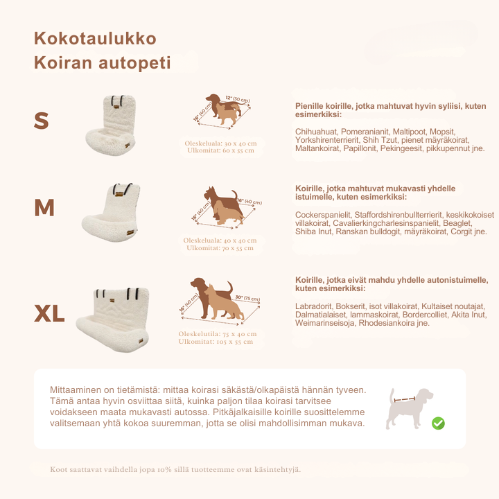 PlushPaws matkasänky - stressittömät automatkat koirallesi