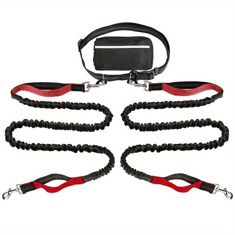DoggoBelt™ | Handsfree-koiran talutushihna vetoketjutaskulla
