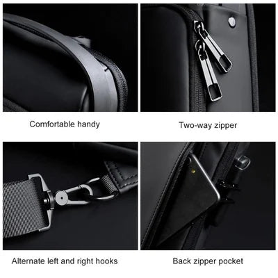 Olkareppu Varkaudenesto ja USB-latausvedonpitävä Materiaali