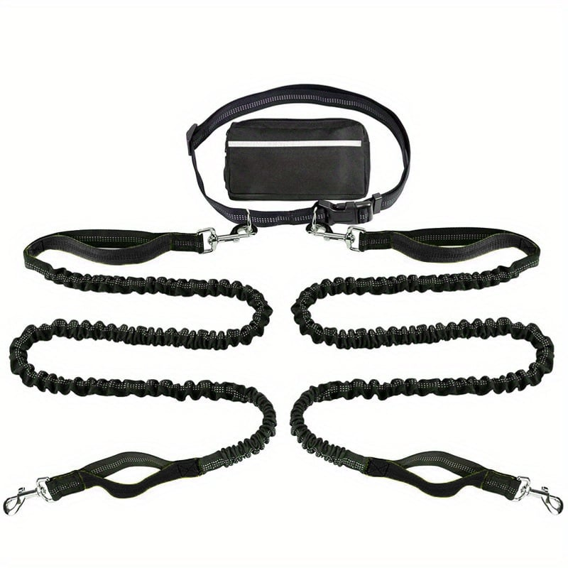 DoggoBelt™ | Handsfree-koiran talutushihna vetoketjutaskulla