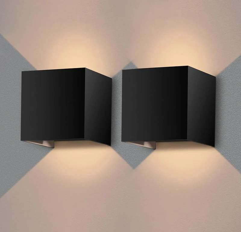 LUSQ™ Modernit Kuutiovalaisimet – Vedenkestävät LED-seinävalaisimet Sisä- ja Ulkokäyttöön (2 kpl)