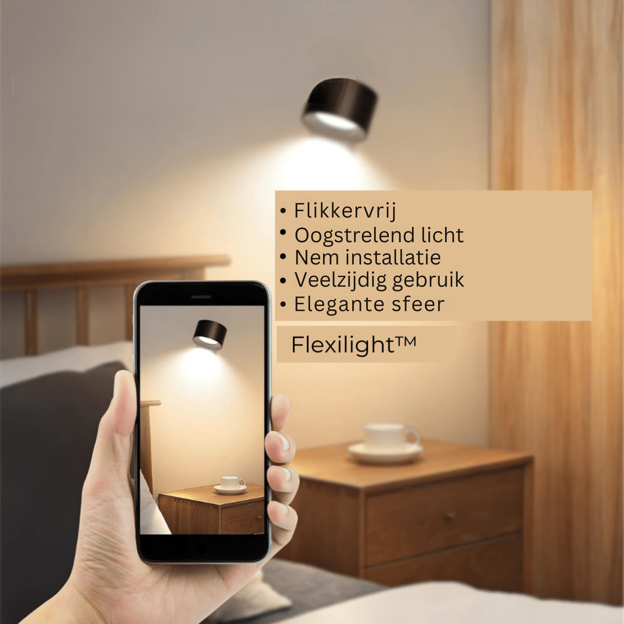 Seinälamppu 360° Säädettävä Langaton Ladattava