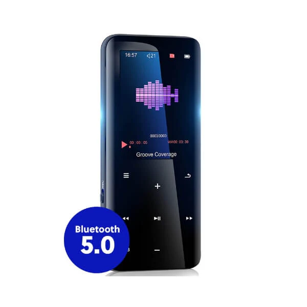 Gadgetplace MP3-soitin 32GB – Bluetooth 5.0, 60H akku, HiFi-ääni, FM-radio