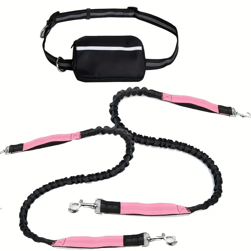 DoggoBelt™ | Handsfree-koiran talutushihna vetoketjutaskulla
