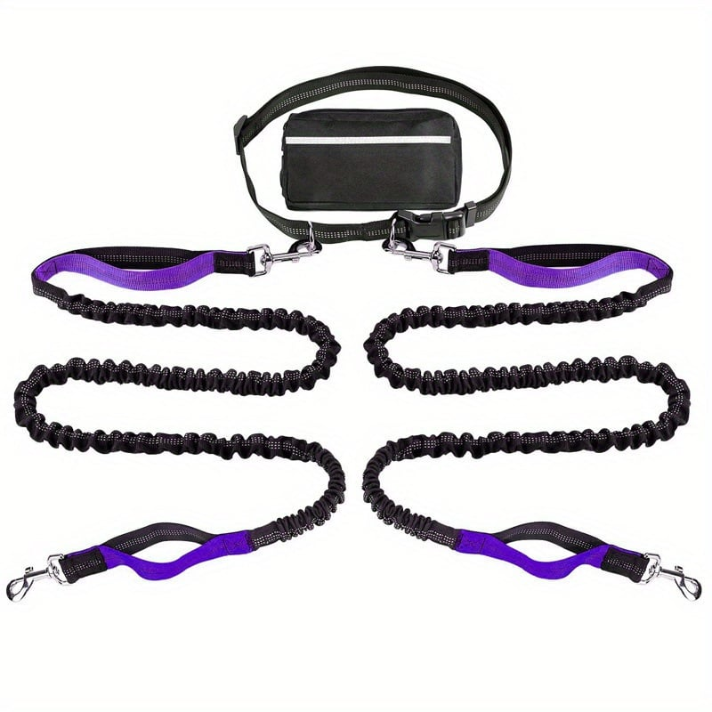 DoggoBelt™ | Handsfree-koiran talutushihna vetoketjutaskulla