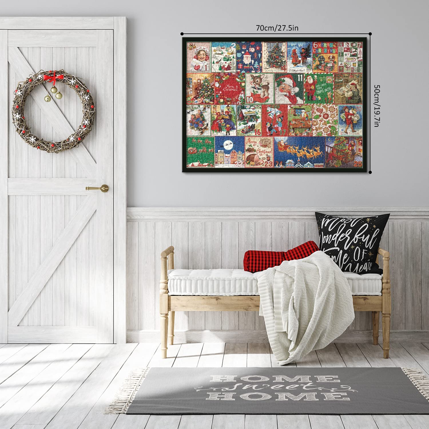 Joulupuzzle Adventtikalenteri – 1000 Palan Päivittäinen Joulun Odotus (70x50 cm)