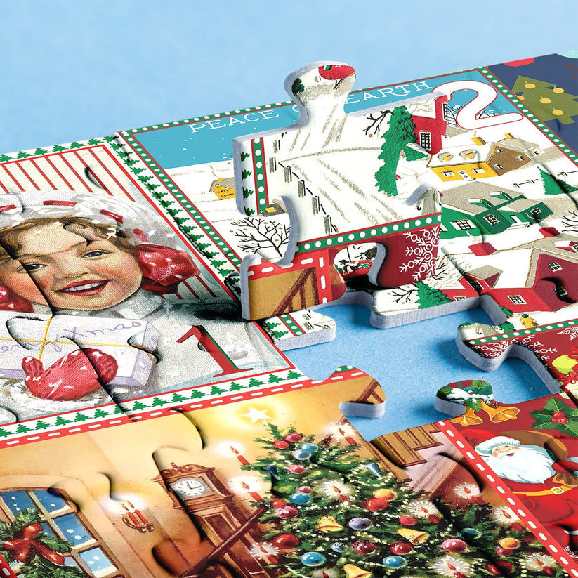Joulupuzzle Adventtikalenteri – 1000 Palan Päivittäinen Joulun Odotus (70x50 cm)