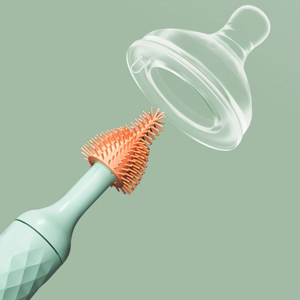 SpinClean™ Sähkökäyttöinen Pullonpesuharja – Ladattava 360° puhdistusharja tuttipulloille ja muille