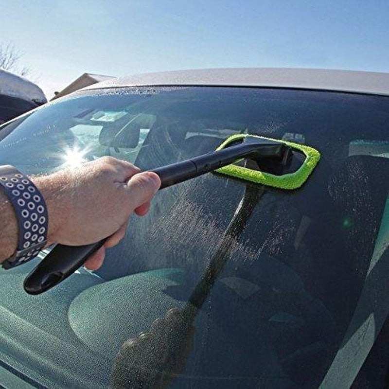 Mikrokuituinen ikkunanpuhdistin autoon – Ergonominen työkalu huurteenpoistoon ja raidattomaan puhdistukseen