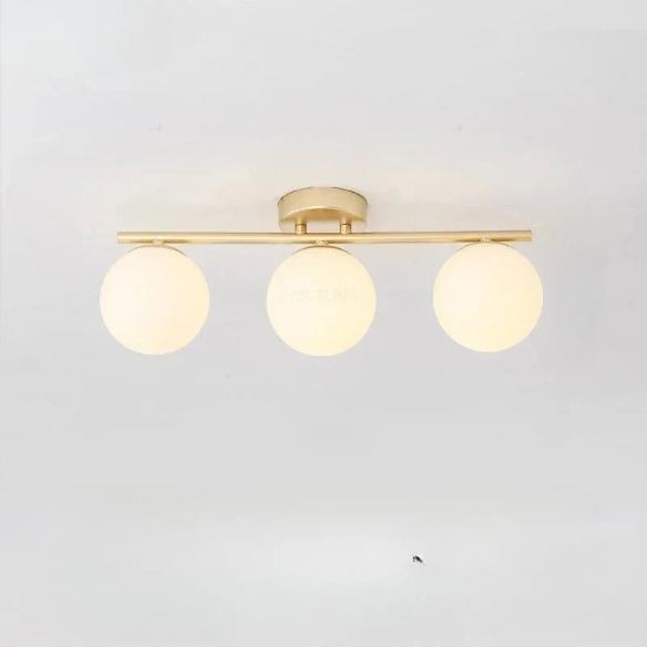 NordLux Tyylikäs LED-Kattovalaisin – Lasikupumalli Kultaisin Yksityiskohdin (30 cm)