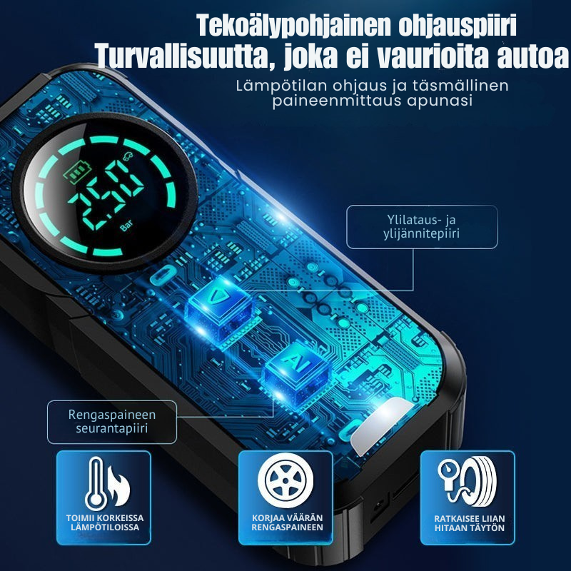 OmniPump™ Pro: 4-in-1 kannettava ilmakompressori ja hätätyökalu