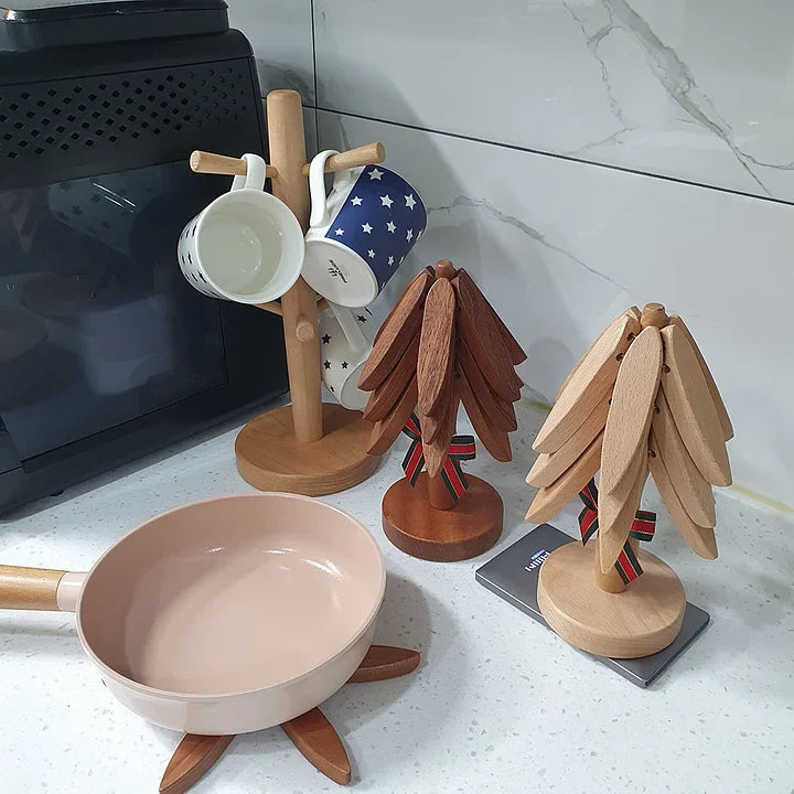 CoasterCraft: Pähkinäpuu-aluslautaset - tyylikäs suoja kaikille pinnoille