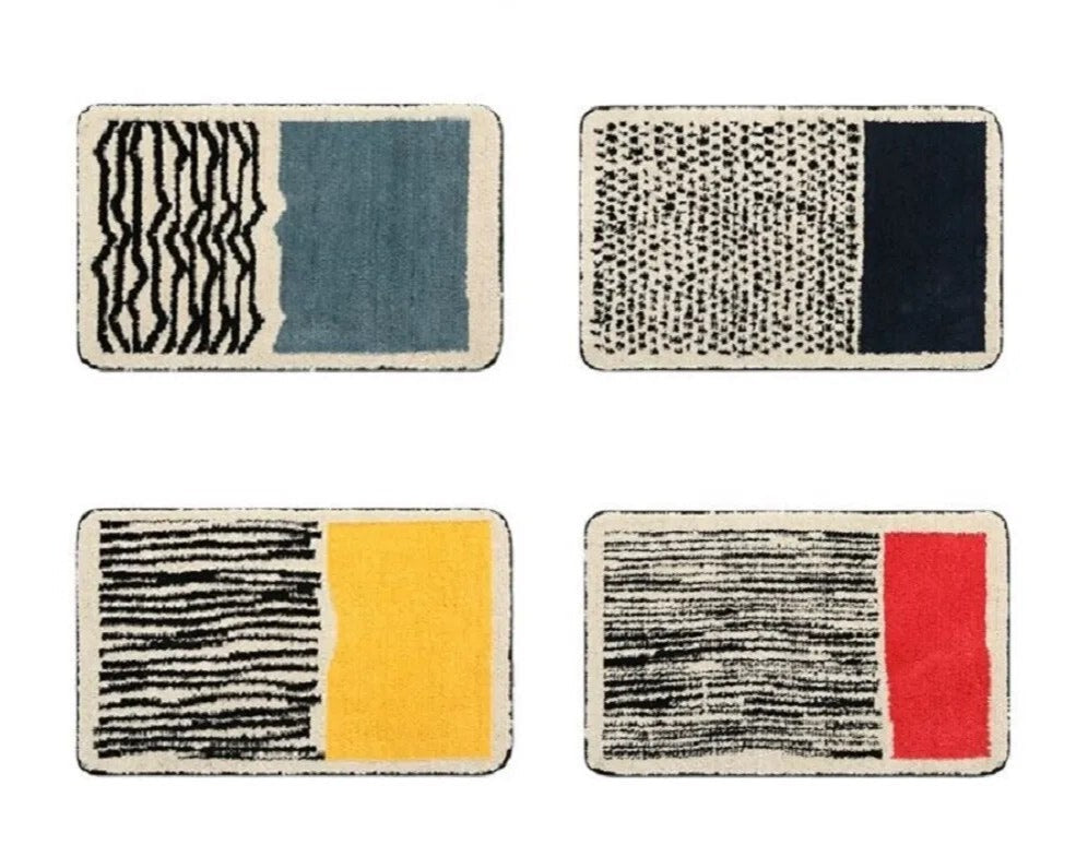 Luxury Handmade Bath Mat with Abstract Design for Stylish Bathrooms