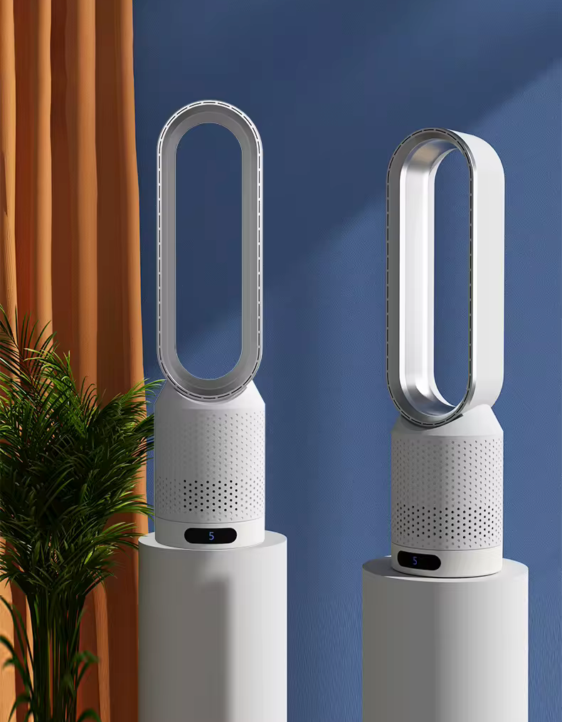 3-in-1 Ilmajäähdytin Ilmanpuhdistimella Kallistus ja LED Kosketusnäyttö