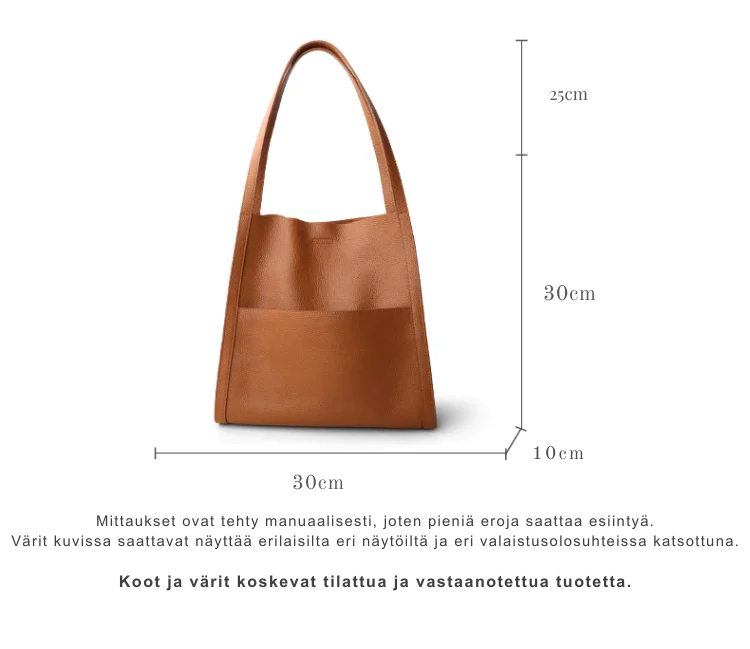 Ajatonta Eleganssia Aitoa Nahkaa Olkalaukku
