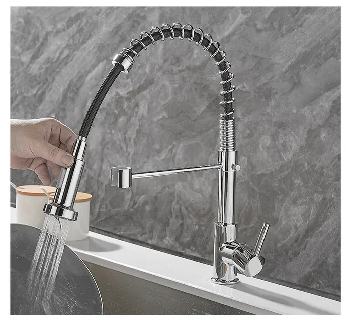 DualFlow Luxe™ Keittiöhana – Musta & Kulta Eleganssia Kaksisuuttimisella Muotoilulla