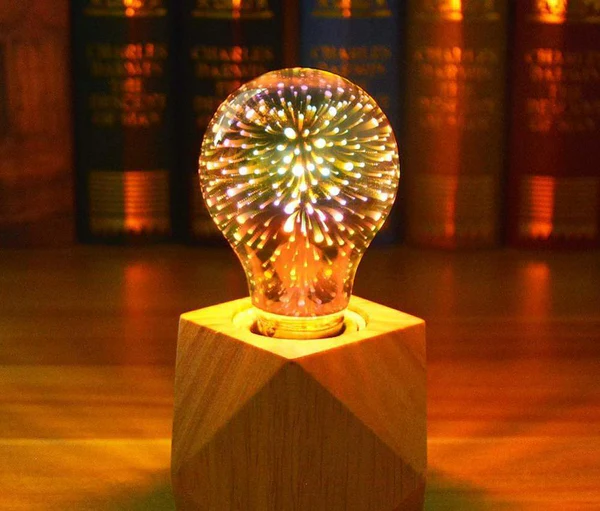 3D LED Koristeellinen Lamppu – Hopeapinnoitettu Lasi, E27, 6.3 Tuumaa