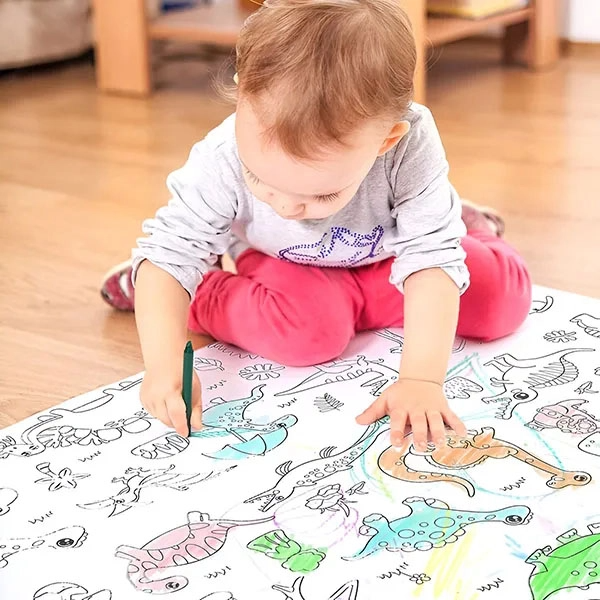 FUNPICROLL™ Piirtotarrarulla – Luova ja Näytötön Puuharulla Lapsille (30x300 cm)