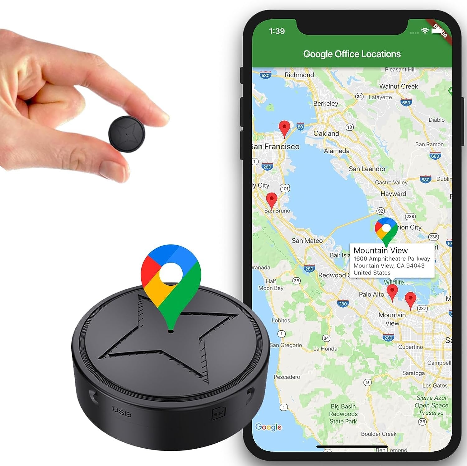 Magneettinen Mini GPS-Seuranta Reaaliaikainen Paikannus