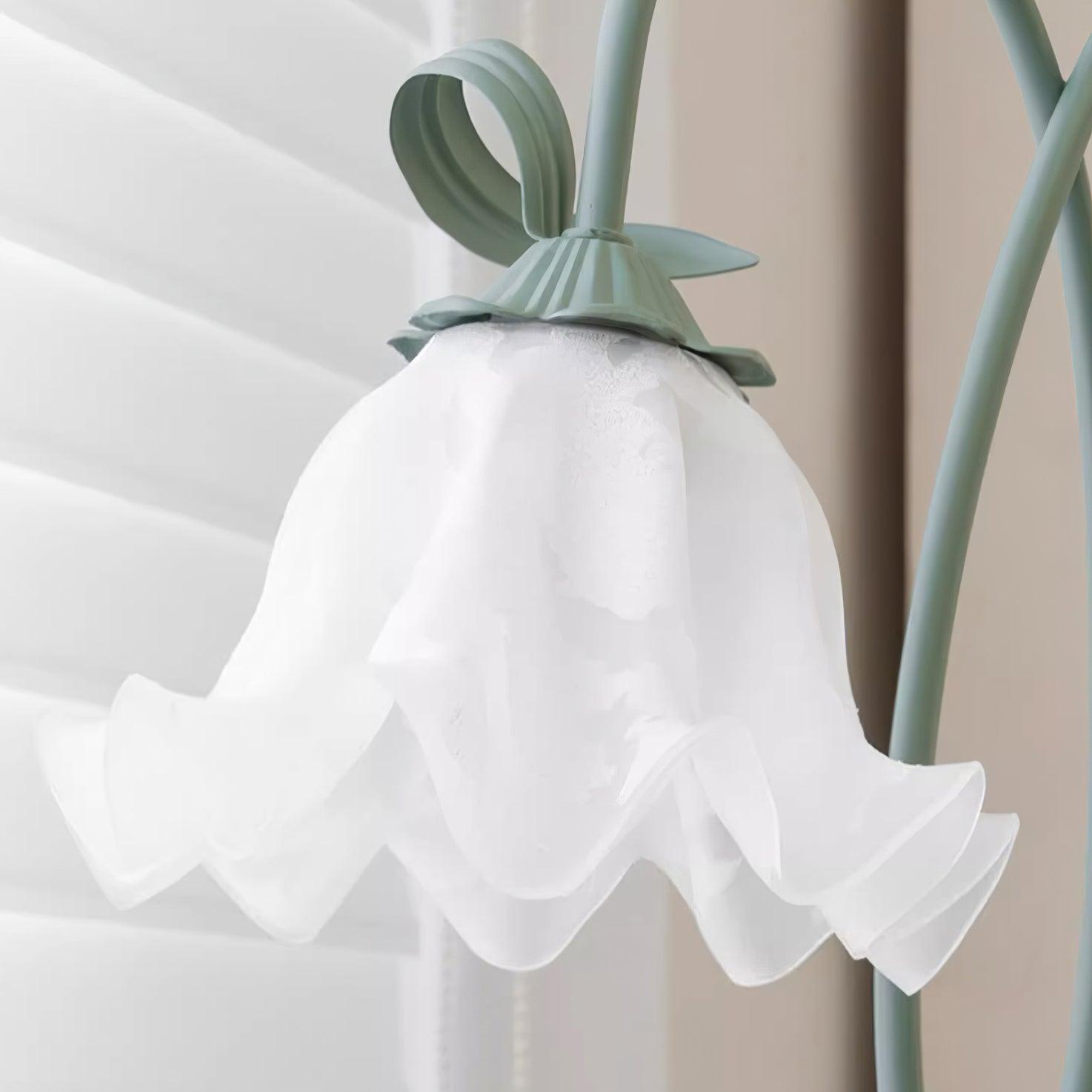 Flowers LED Floor Lamp with Matte Green Finish