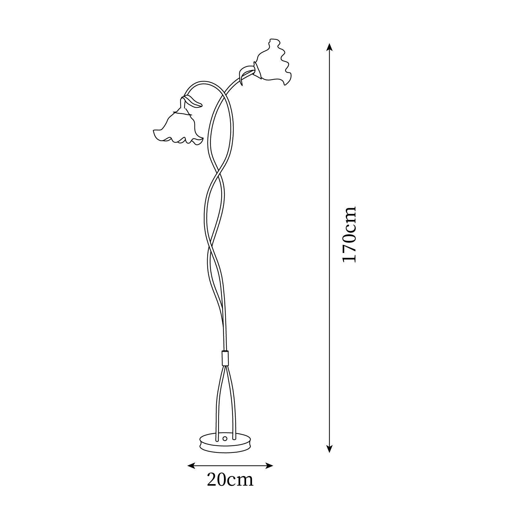 Flowers LED Floor Lamp with Matte Green Finish