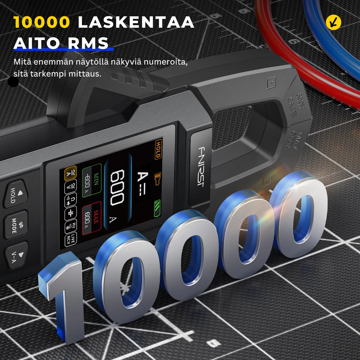 DMC-100 SmartMeter™ | Tarkkuus Pihdillinen Yleismittari Värinäytöllä