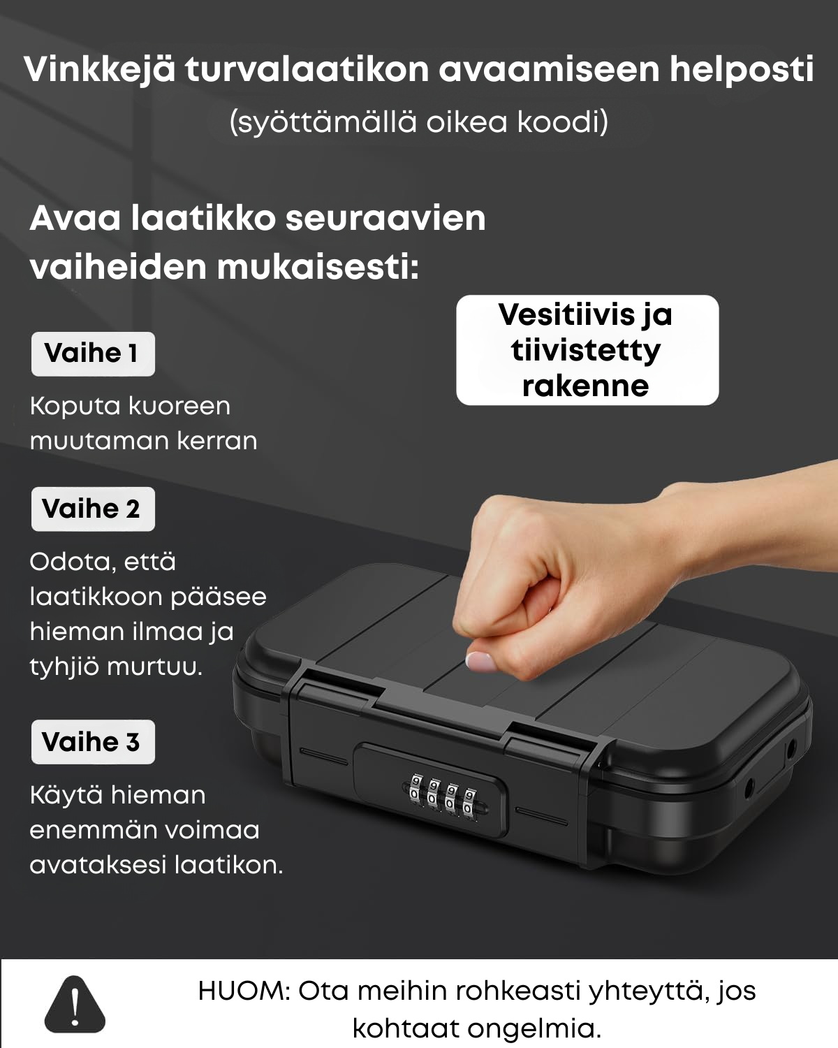 Vedenkestävä ja Varkaussuojattu Mini Matkasafe