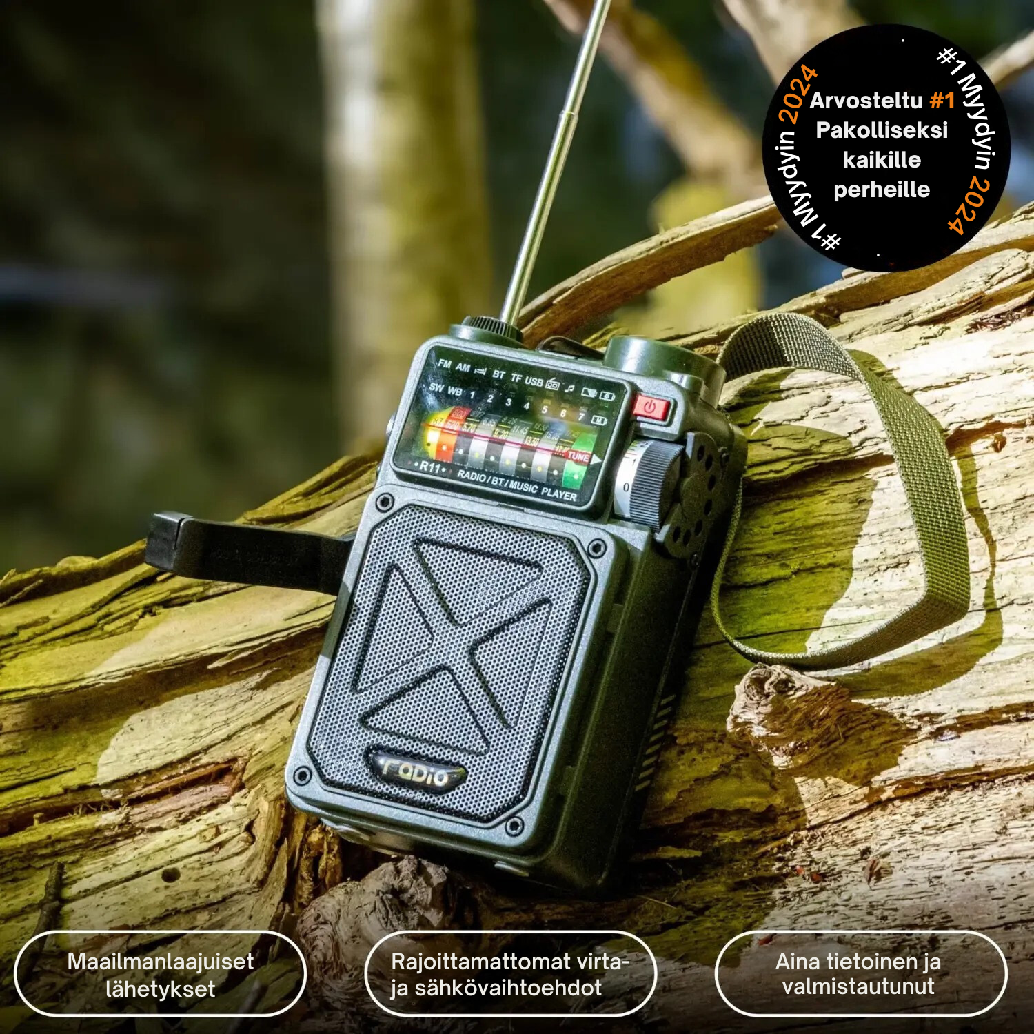 SignalSafe™ Survival Hub – 9-in-1 Hätäradio, Virtapankki ja Turvalaite
