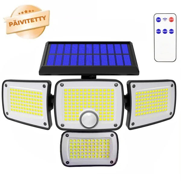 BrightGuard™ Aurinkokäyttöinen Liikevalo – Valaise ja turvaa kotisi luottavaisin mielin!