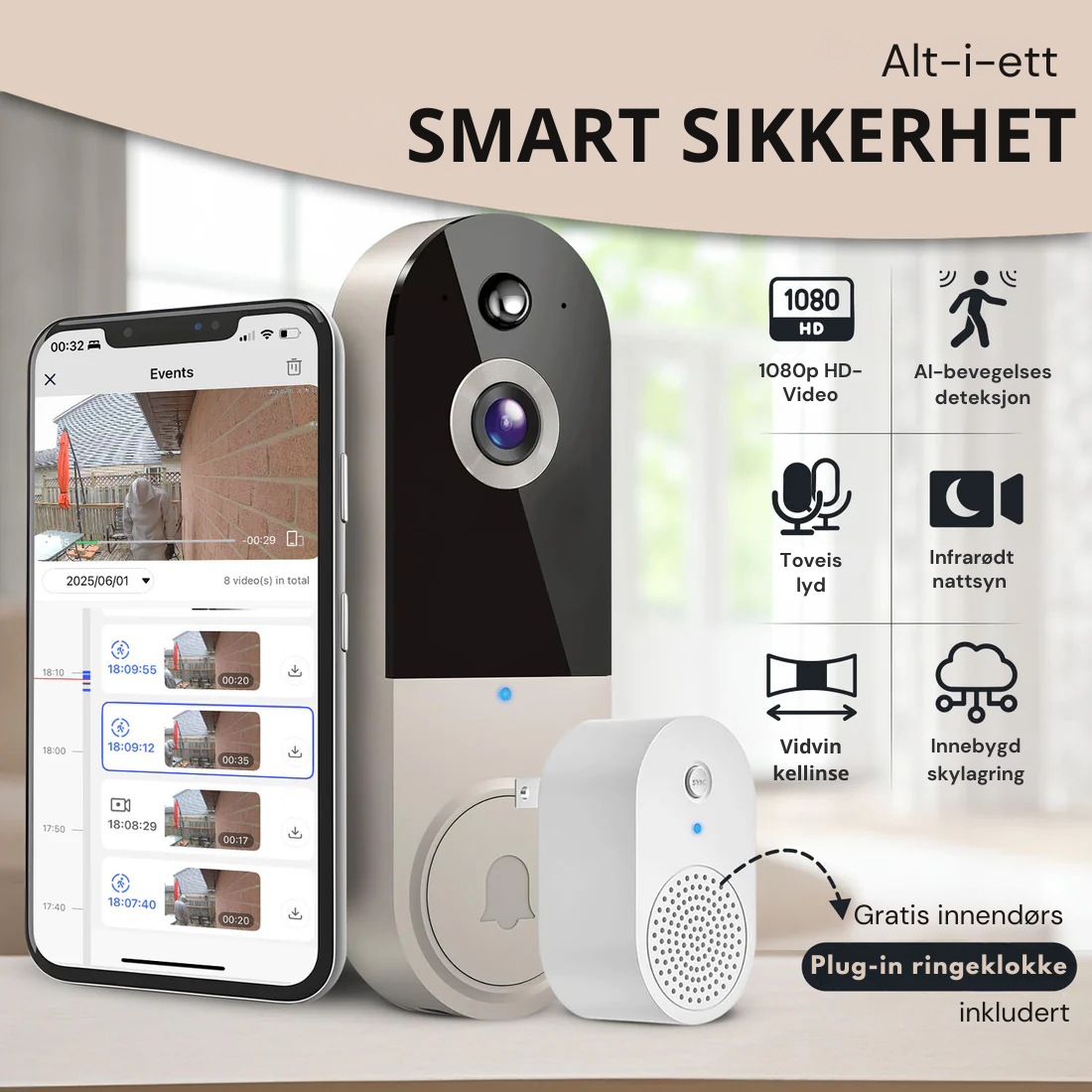 SafeRing™ Dørklokke