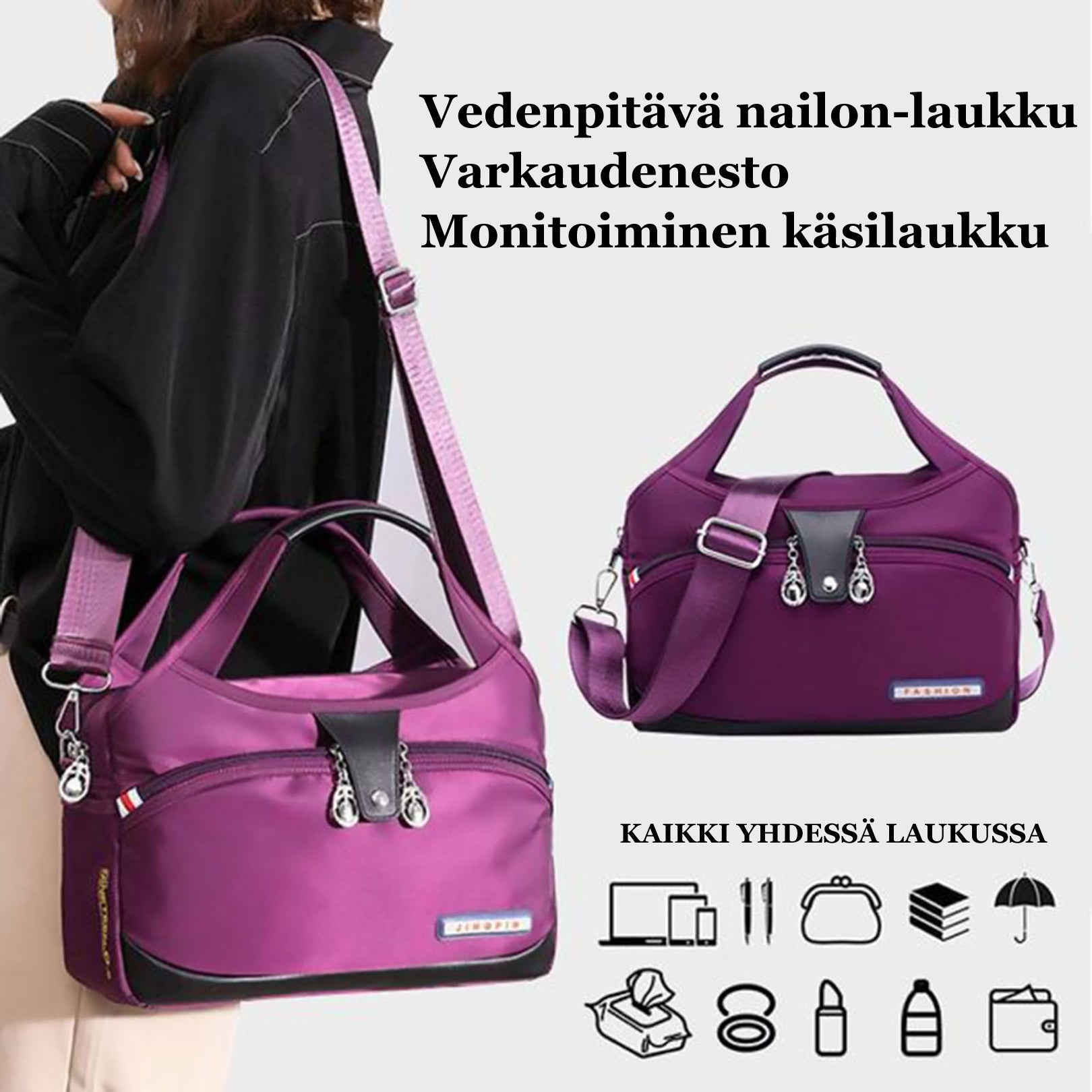 FASHION - Korkealaatuinen laukku varkaudenestolla