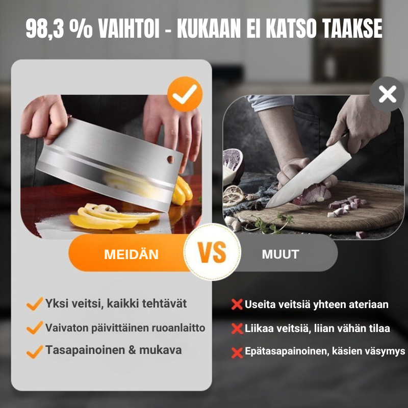 EdgeMaster™ Taottu Keittiöveitsi – Terävä ja Kestävä