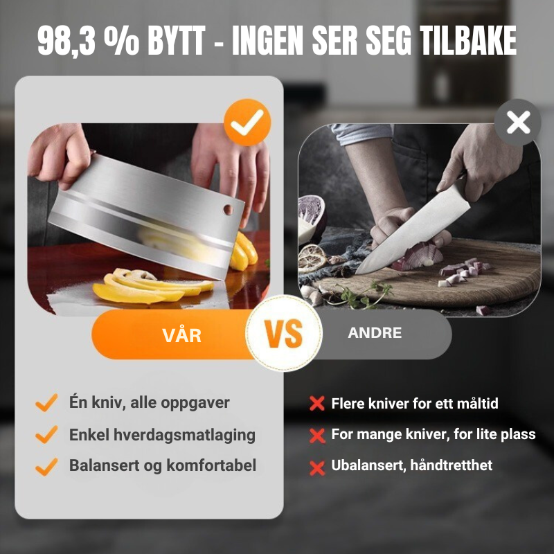 EdgeMaster™ Smidd Kjøkkenkniv – Skarp og Holdbar
