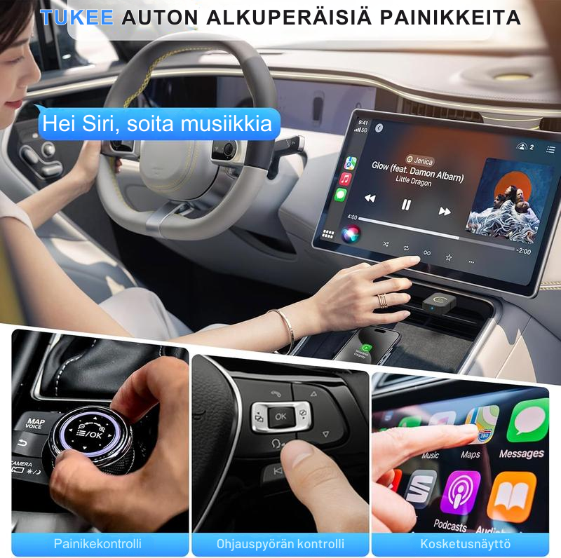 AutoPlugGo™ | Mini Langaton CarPlay-sovitin