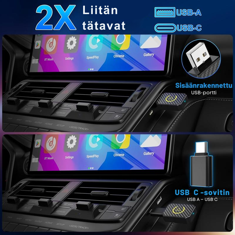 AutoPlugGo™ | Mini Langaton CarPlay-sovitin