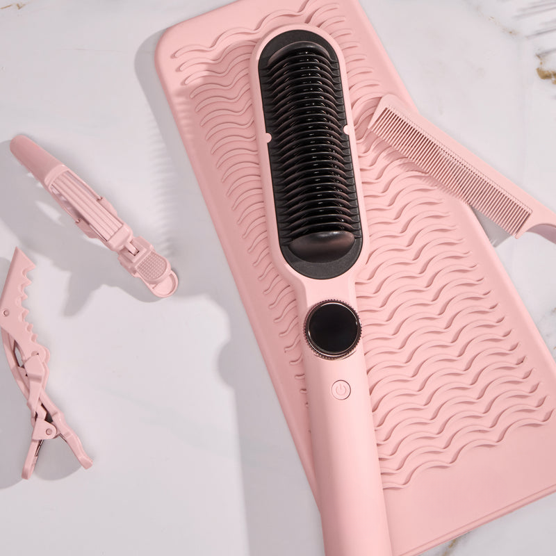 StrandGlow™ | Premium 2-in-1 Suoristuskampa