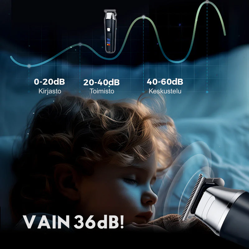 ClipPro™ | LCD-näyttö Ammattimainen Sähköinen Hiustenleikkuri