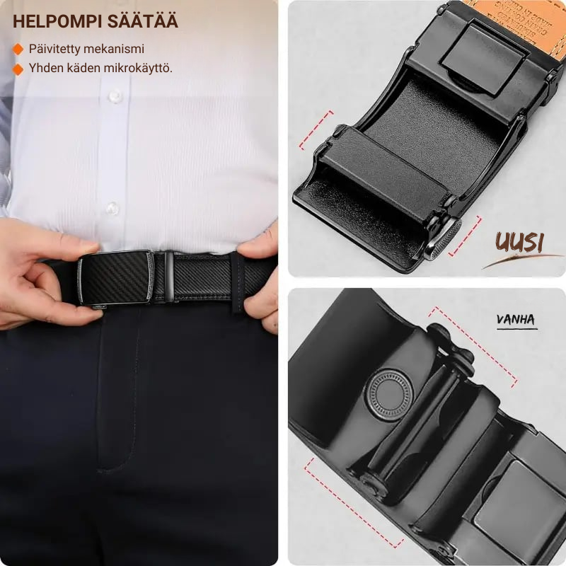 BeltForge™ | Täysnahkainen ratchetvöi säädettävällä soljella