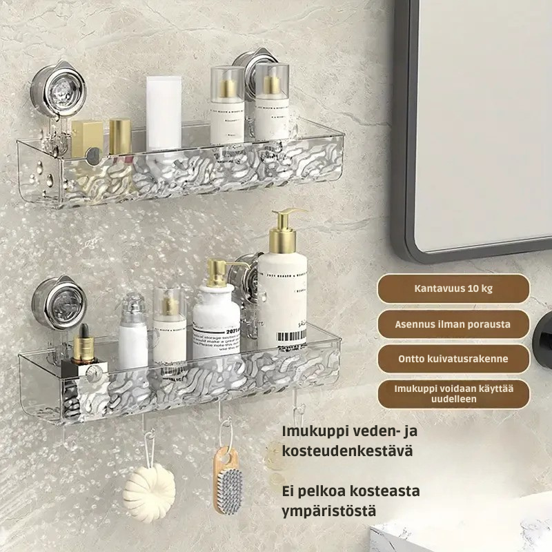 GripLock Shower Caddy™ – Porrasallashylly ilman porausta, vahvalla imukupilla ja tilaa säästävällä muotoilulla