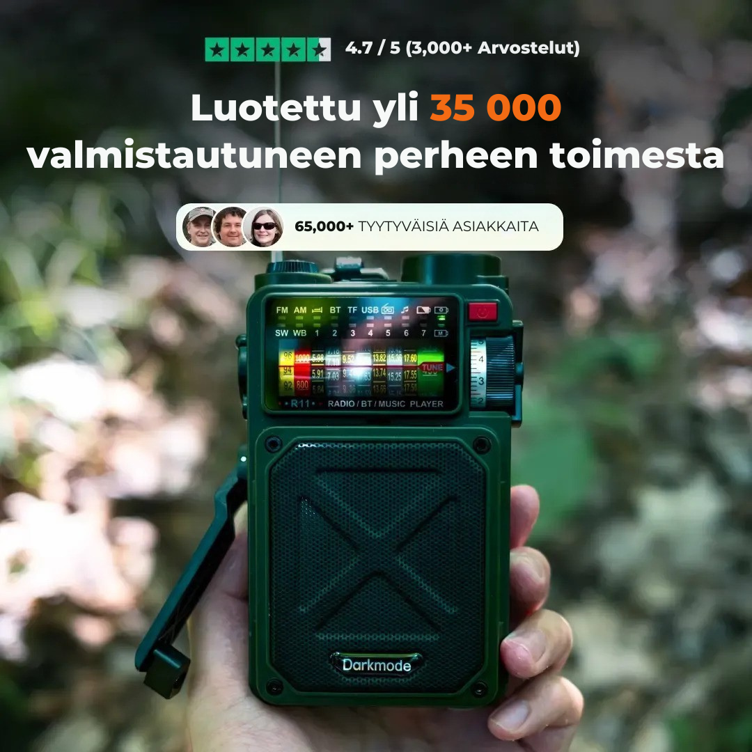 SignalSafe™ Survival Hub – 9-in-1 Hätäradio, Virtapankki ja Turvalaite