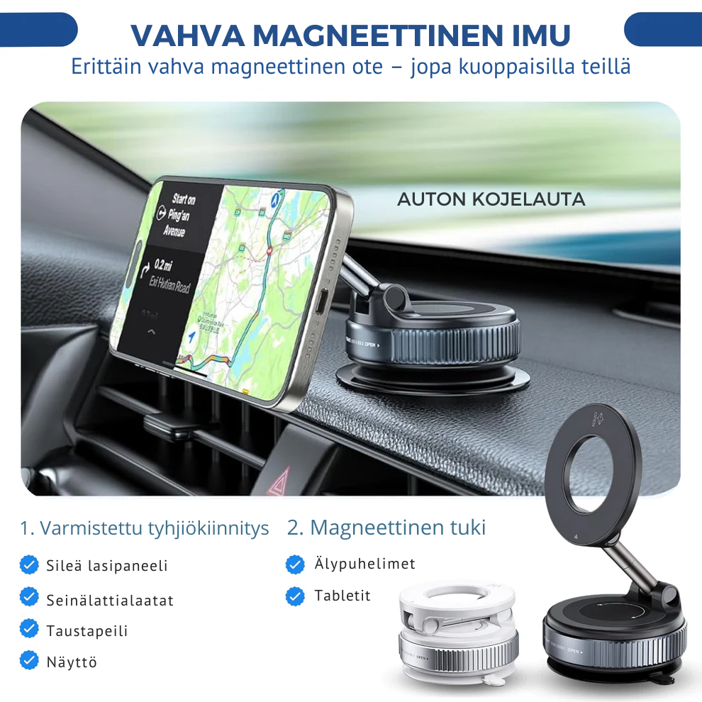 Magnetiq Pro™ | 360° magneettinen puhelinteline