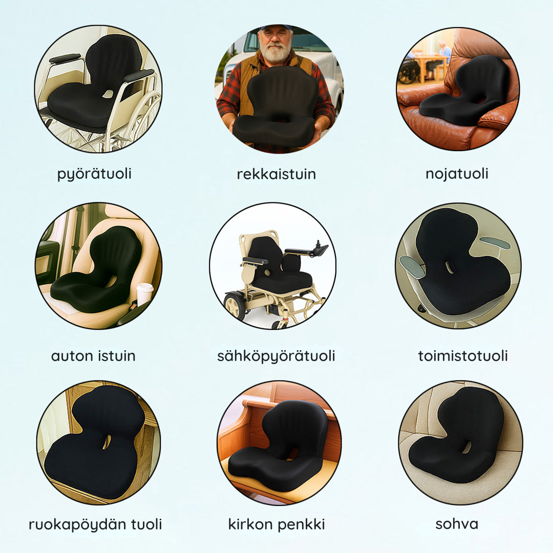Cushiora™ | Premium-mukavuus- & ryhtitukityyny