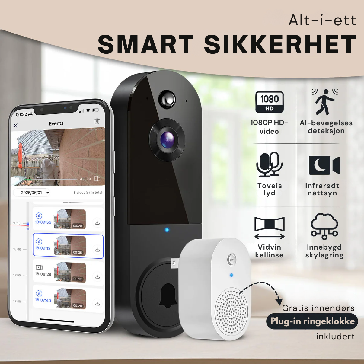 SafeRing™ Dørklokke