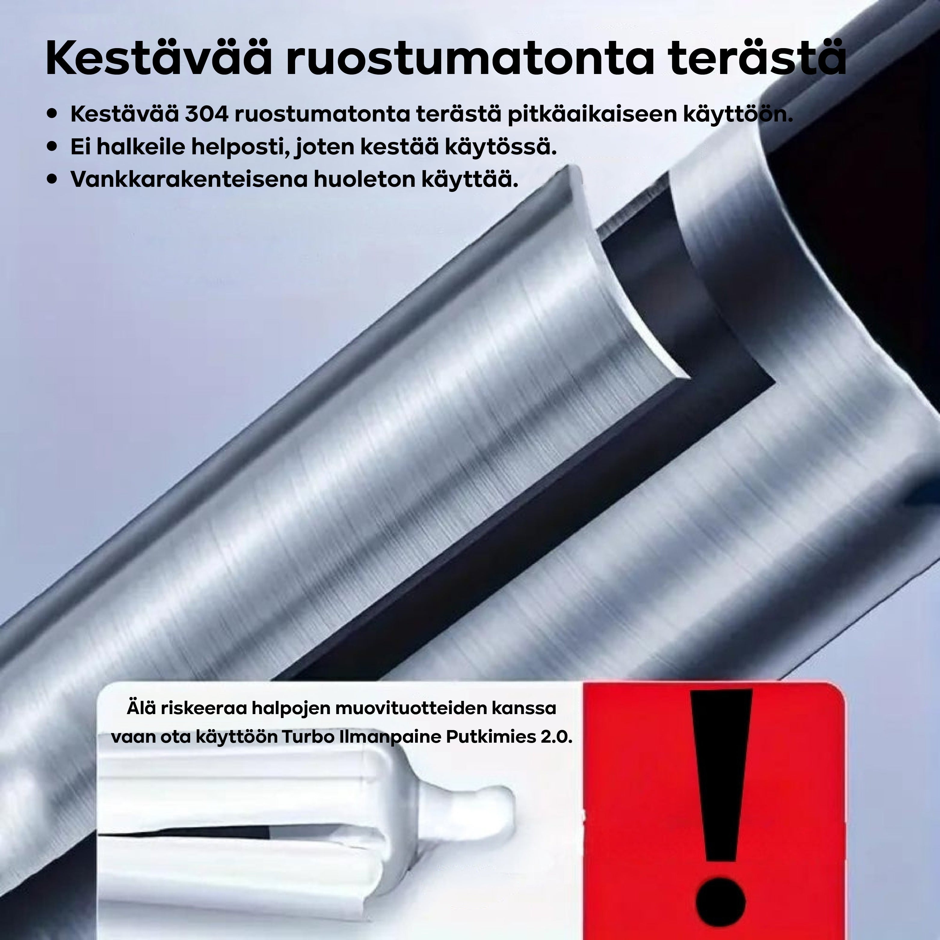 Parannettu Turbo Ilmanpaine Putkimies 2.0™ - Hoitaa kaikki tukokset!