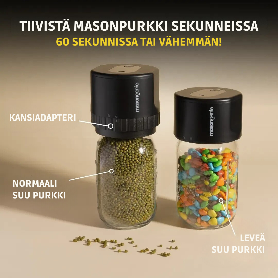PerfectSeal™ Mason Genie – Tiivistäminen tehty helpoksi!
