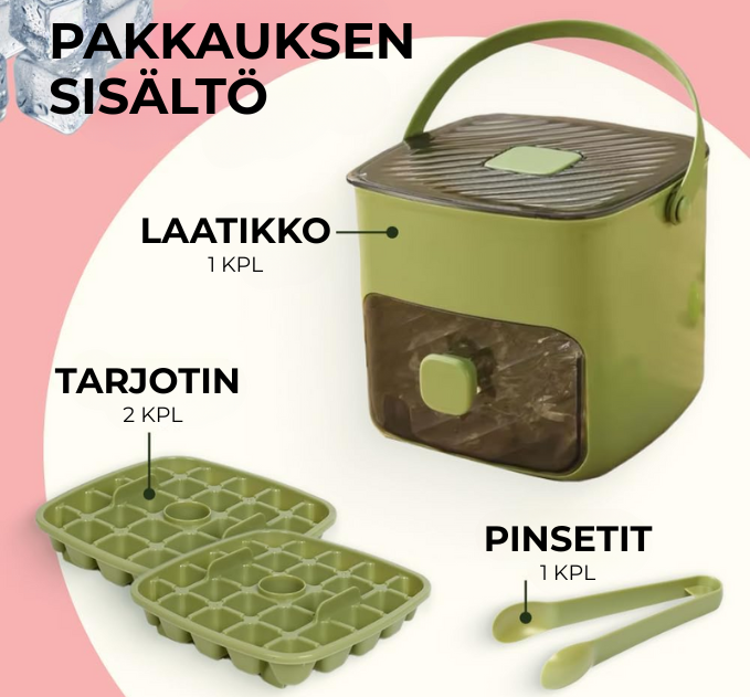 FrostBox™ | Kaksikerroksinen Jääpalamuotti Helppoon Irrotukseen