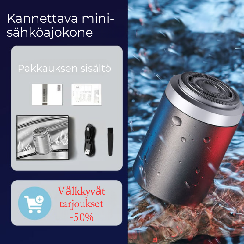 Mini-Shave Kannettava Sähköparranajokone