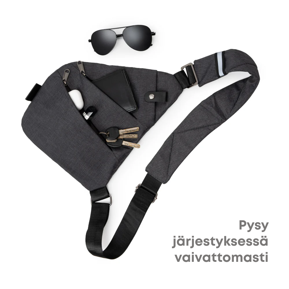 WanderSafe™ | Näppäri varkauksia estävä olkalaukku